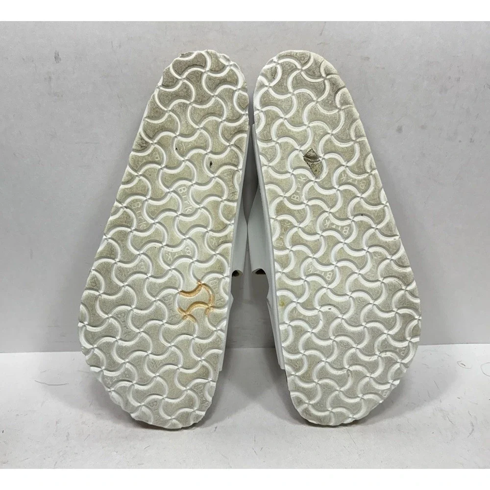 Birkenstock Arizona Birko-Flor Slip-On Sandals White Mens Size 9 / 42‎